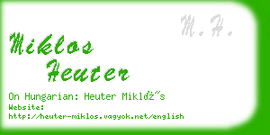 miklos heuter business card